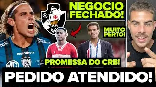 DEL VALLE PEDIU E VASCO SUBIU O VALOR DA PROPOSTA! SPINELLI PERTO DO VASCÃO! REFORÇO FECHADO NA BASE