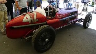 1932 Alfa Romeo Tipo B startup and rev &ndash; Goodwood Festival of Speed 2015