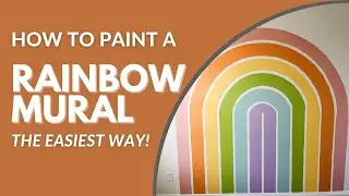 How to paint a rainbow mural - the EASIEST WAY!