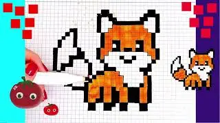 Handmade Pixel Art How to draw on graph paper step by step Pixel art easy drawings Animals