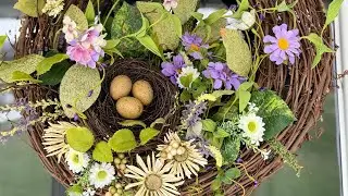 How to design a Spring Grapevine Wreath Basket