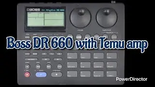 Boss Dr 660 drum machine with Temu amp