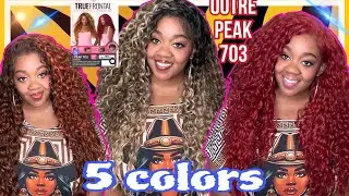 NEW! 🩵 OUTRE PEAK 703-5 COLORS 13x6 True Frontal Lace Wig LOOKBOOK!
