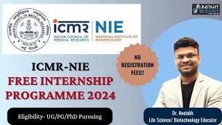 ICMR National Institute of Epidemiology  - INTERNSHIP PROGRAMME 2024   #internship #training