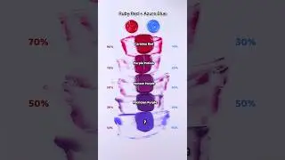Ruby Red VS Azure Blue..Satisfying Color mixing🎨 #colormixing #satisfying #asmr