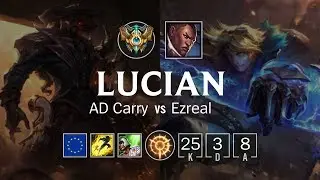 Lucian ADC vs Ezreal - EUW Master Patch 8.24