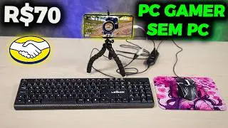 TRANSFORMEI UM CELULAR EM UM PC GAMER COM R$70! KIT MOBILADOR DO MERCADO LIVRE FUNCIONA?
