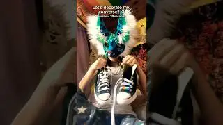 decorating my converse!! #therian #furry #furries #diy #catmask #kandi #craft #art #therianthropy