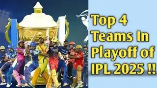Top 4 Teams to Go In Tata IPL 2025 Playoff ??