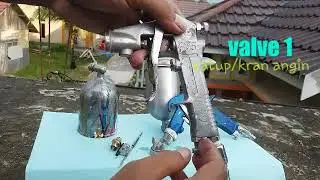 Mengenal Spray Gun F75  &  Mendesain Studio Airbrush Sederhana