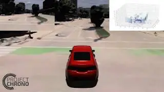 Sedan sensor simulation in Chrono