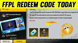 FFPL REDEEM CODE DAY 3 | FREE FIRE REDEEM CODE | PRO LEAGUE REDEEM CODE
