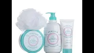 Perlier 3pc White Almond Kit with Bath Sponge