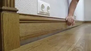 Плинтус съемный скрытого монтажа из дуба, ясеня и фанеры