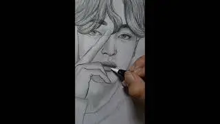 Dibujando a Taehyung de BTS 💜 | Sketch to Drawing