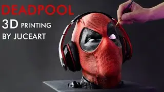 Painting Deadpool Headphone holder / 3D printed  🎨🖌