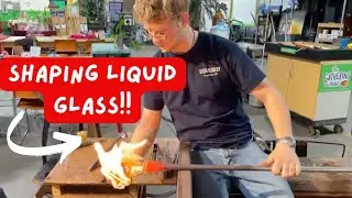 Classic Glass Mugs in Blue!!  Glass Blowing at it's Finest!