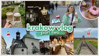KRAKOW VLOG - part 2 🥞🍒🕯️castle, mr pancake, Auschwitz & salt mine tour, candy shop and piano rouge