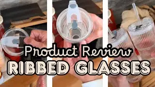 Ribbed Glass Tumbler Set | Stylish & Durable Drinkware for Everyday Sipping