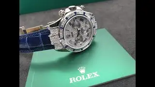 Обзор часов Rolex Cosmograph Daytona Pave Diamond Dial 40 mm 116519 CUSTOM