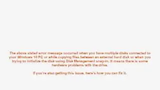 The request failed due to a fatal device hardware error (FIX)