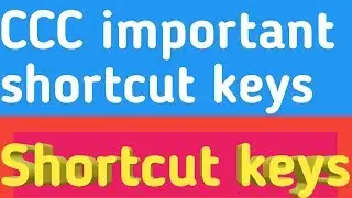 CCC Important Shortcut Keys #cccquestion#ccc#shortcutkey#computer#cccshortcutkey#importantquestion