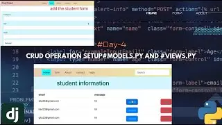 Django CRUD operation  function based  view with model form in Django project #day4