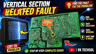 China tv vertical section fault ||vertical problem crt tv