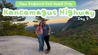 NEW ENGLAND FALL ROAD TRIP 🍁 Day 5 - Kancamagus Highway & sunset at Cathedral Ledge