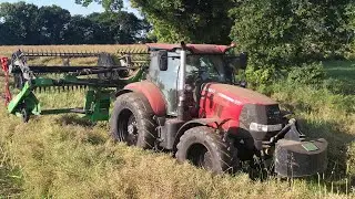 UNIQUE | FAUCHAGE DE COLZA EN POSTE INVERSÉ AVEC FAUCHEUSE PORTÉE REPLIABLE !