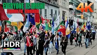 🇨🇦【4K HDR】TORONTO, CANADA WALK- MARCHING PARADE OF ST PATRICK'S DAY| ST PATYS DAY PARADE 2022-PART 1