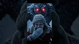 🌨️ Snowstorm Horror: Giant Monster Emerges! ❄️👹 #scary #viral #horror #winterhorror #snowstorm