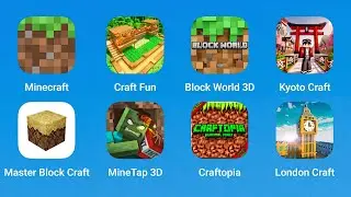 Minecraft, Craft Fun, Block World 3D, Kyoto Craft, Master Block, MineTap 3D, Craftopia, London Craft