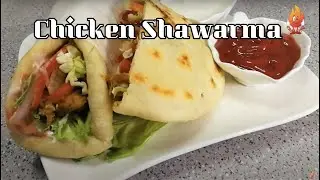 Chicken Shawarma / Pocket Shawarma | Pita Bread | Shawarma Bread Recipe | Craving On Fire