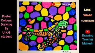 #tortoise colourful | easy painting || Step by step Process | Drawing Teacher Mahesh |Poster Colours