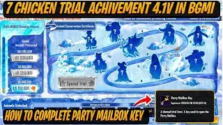 CHICKEN TRIAL ACHIVEMENT 4.1 UPDATE IN BGMI AGAIN😍PARTY MAILBOX KEY IN BGMI😍PARTY MAILBOX KEY EVENT😍