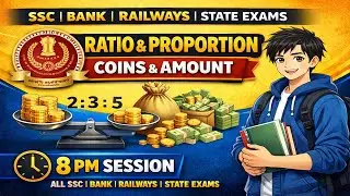 Coins & Amount Questions | Ratio and Proportion | SSC Maths | Bank | Railways #ssc #maths #trending