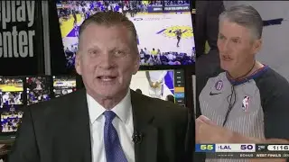 Steve Javie said this after Scott Foster gets hit in the lip! Lakers vs Denver