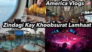 A day In Huge Cruise 🚢 Nashta Kiya Ocean Kay View Kay Sath 🌊 Ice Skating ⛸️ 
