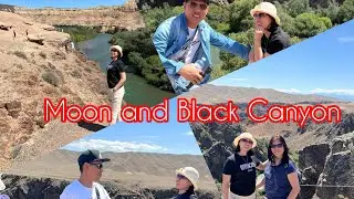Moon and Black Canyon in  Almaty Region Kazakhstan | Panoramic Views