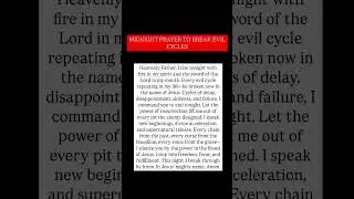 MIDNIGHT PRAYER TO BREAK EVIL CYCLES