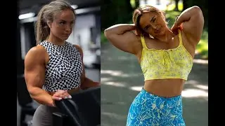 Melinda Landmark. Big biceps girl. #Muscle girl