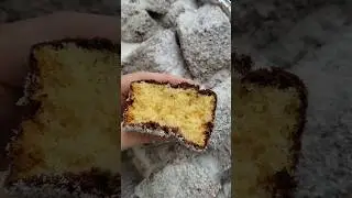 Ламингтон австралийский десерт пирожное / Lamington #lamingtons #lamington #cake #chocolate #бисквит