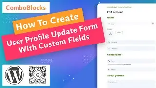 how to create user profile update form with custom fields in Gutenberg?