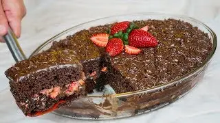 O MELHOR BOLO DE CHOCOLATE COM MORANGO NA TRAVESSA | Nandu Andrade