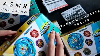 ASMR Unboxing: Random Booster vol.30 Wind Knight? | Satisfying Sticker Sounds Beyblade Burst