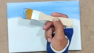 Autumn Sunset acrylic painting | Acrylic painting for beginners @Maries @SerenaArt