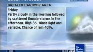 Local Forecast - August 18, 2011 - 10:38pm