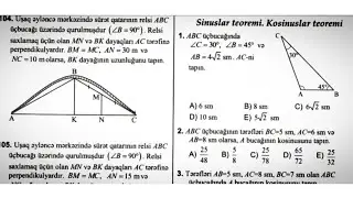 Riyaziyyat - Sinuslar teoremi.Kosinuslar teoremi 🕊️