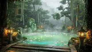 You Found a Hidden Jade Hot Spring 🌧️ Ancient Fantasy Rain for Deep Relaxation & Focus